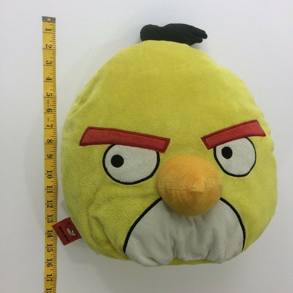 Angry Birds Yellow Bird Chuck Pillow Plush Stuffed Animal Toy 14"x12" - Picture 8 of 8